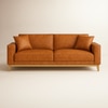 Airy 2 Seater Sofa In Leatherette Brown Color