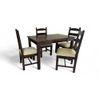 Oakmont Sheesham Wood Accent 4 Seater Dining Table Set