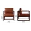 Aura PU Leather Arm Chair in Tan