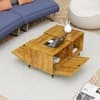 Hexa Engineered Wood Center Table With Storage And Open Rack In Giant Wood
