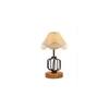 Collins Vintage off-white Shade Table lamp with Wood & Iron Base
