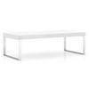 Marcel Rectangular Metal Coffee Table In White Gloss Finish
