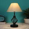 Ariah off-white cotton Table lamp with Iron Base