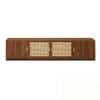Nenki 4 Door Solid Wood Tv Cabinet  In Provincial Teak Finish