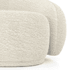 Mia 3 Seater Fabric Sofa In Angora White