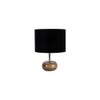 Callie Black cotton & solid wood table lamp