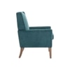 Leston Upholstered Fabric Arm Chair in Teal
