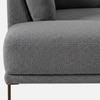 Modernelegance Wood Right Aligned 3-Seater With Upholstery Non Storage Sofa In Grey Colour