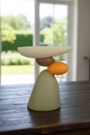 Round Stone Design Resin Showpiece Artistic Decorative Home Accent