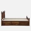 Nilaya Sheesham Wood Queen Size Bed in Provincial Teak Finish with Box Storage