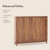 Webster 48 Pair Shoe Rack in Sheesham Finish