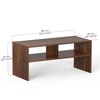 BLUEWUD Oliver Engineered Wood Coffee Center Sofa Tea/Teapoy Console Table with Storage for Sofa Set Living Room Home Hall (Brown Maple)