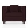Windsor Premium 1 Seater Fabric Sofa in Deep Plum Velvet Colour