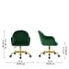 Doe Buck Aurora Modern Green Luxury Velvet Office Chair