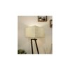 Angular Beige Jute Floor Lamp with Beige Jute Base