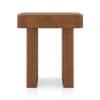 Nakkashi Solid Wood Square Side Table In Amber Walnut Finish