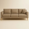 Airy 3 Seater Sofa In Leatherette Beige Color