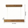 Slimline 24 Brown Wooden LED Hanging Lamp