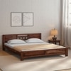 Misty Solid Wood King  Size Bed Without Storage (Provincial Teak Finish)