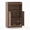 Miles Engineered Wood Bookshelf In Classic Walnut Finish