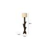 Woods Wooden Floor Lamp with Brown Base and Jute Fabric Lampshade