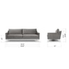 Velore Fabric Sofa (Grey)
