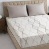 Eon Cream Abstract 400 TC Cotton Fitted Super King Size Bedsheet with 2 Pillow Covers – Threads