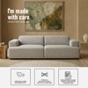 Comforthaven Wood 2 Seater With Upholstery Non Storage Sofa In Grey Colour