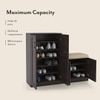 Bennis 25 Pair Shoe Rack in Dark Walnut Finish