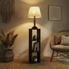 Ebenezer Beige Jute Floor Lamp with Beige Jute Base