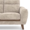 Ronan Left Aligned 3 Seater Sectional Fabric Sofa In Beige Colour