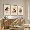 The Castle Decor Boho Abstract Botanical Wall Art Set of 3 Design 9 11x17 Inch
