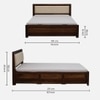 Aaryav Hydraulic Solid Wood Bed King Size in Provincial Teak Finish