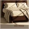 Solara Wave Luxe King Size Bed in velvet With Oak wood Frame & Hydraulic Storage