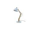 Modern White Study Lamp With Metal Base