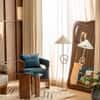 Knot Handicrafted Floor Lamp in Brushed shiny crome finish and White Colour