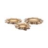 Lotus Cut Urli Set Of 3 In Gold Colour