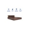Nikki King Size Bed In Walnut Finish