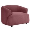 Morgen Boucle Fabric 1 Seater Sofa In Pink