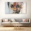 The Castle Decor Woman Abstract Wall Painting Wooden Framed 27x48 Inch (Style 2)