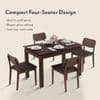 Diner - Lawson 4 Seater Dining Table Set (Colour- Dark Brown, Finish- Dark Walnut)