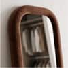 The Artment Unbreakable Brown Square Puff Floor Mirror (160 x 50) cm