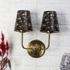 Devansh Metal Electric Wall Light in Gold Colour with Black Shade Count of 2 Lights