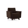 Corby Premium 1 Seater Fabric Sofa in Dark Earth Colour