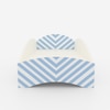 Loopy Loop Toddler Bed in White and Light Blue Stripes