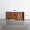 Rossen Wooden Sideboard 8 Drawer 2 Door