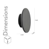 Torino Cool White Round Outdoor Wall Lights