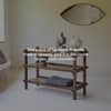 Quinlynn Mango Wood Console Table in Provincial Teak Finish