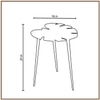 Cosmo Aluminium Side Table in Gold Colour