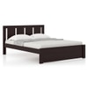 Durban Solid Wood Non Storage King Size Bed In Mahogany Finish